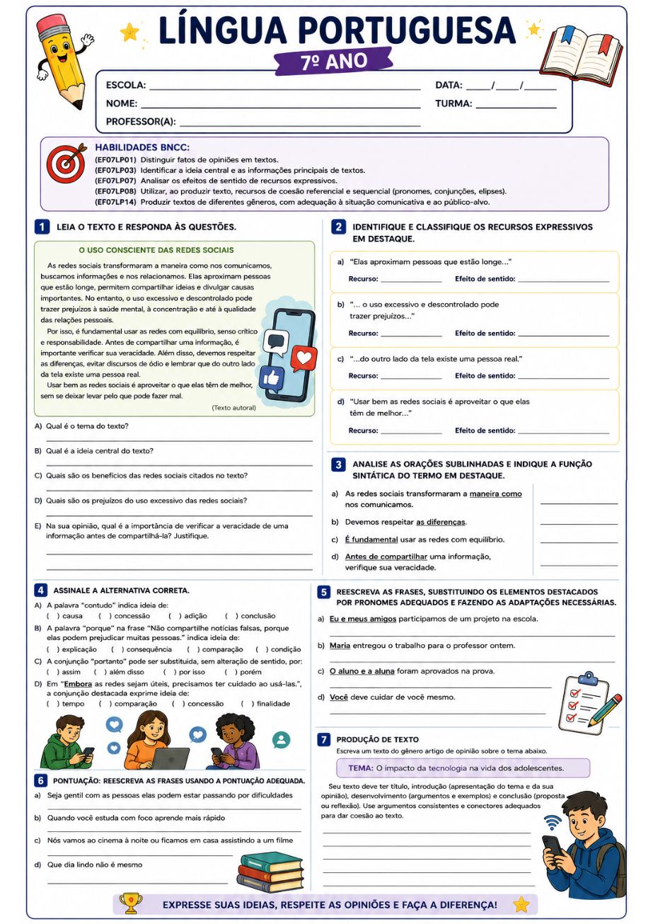 Amostra atividade de Ensino Religioso