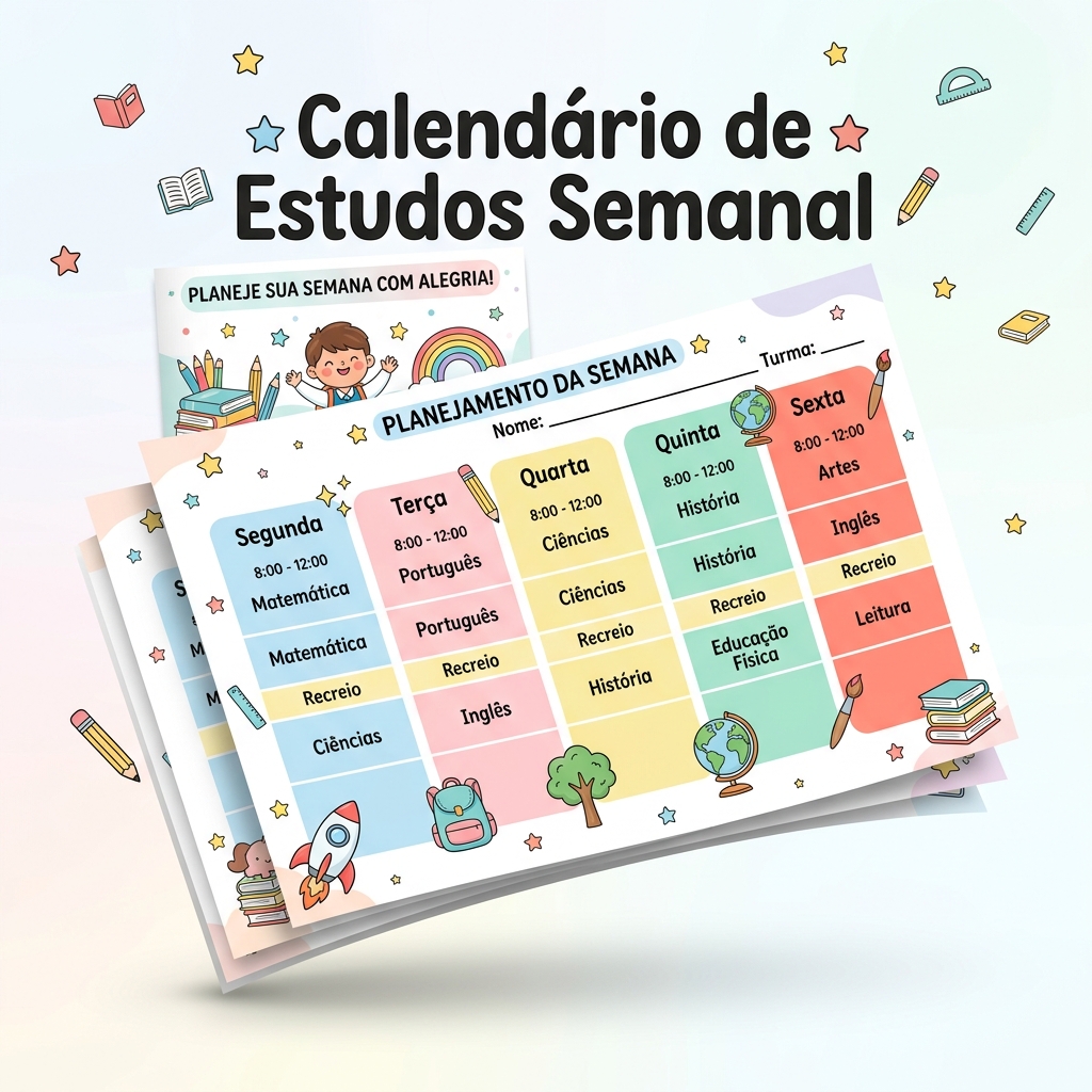Calendário de Estudos Semanal